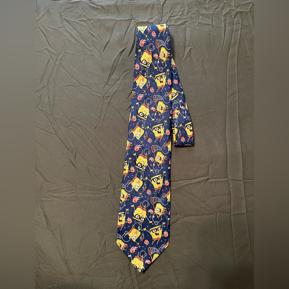 Nickelodeon SpongeBob Blue and Yellow Tie‎